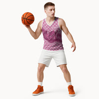 Alaka Hawaii Cowboy Palaka Motifs Personalised Basketball Jersey Paniolo Festival Puakenikeni Lei LT14 - Polynesian Pride