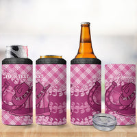 Alaka Hawaii Cowboy Palaka Motifs Personalised 4 in 1 Can Cooler Tumbler Paniolo Festival Puakenikeni Lei LT14 - Polynesian Pride