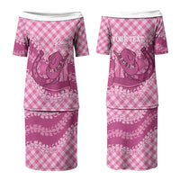 Alaka Hawaii Cowboy Palaka Motifs Personalised Couples Matching Puletasi and Hawaiian Shirt Paniolo Festival Puakenikeni Lei LT14 - Polynesian Pride