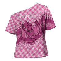 Alaka Hawaii Cowboy Palaka Motifs Personalised Cross Shoulder Shirt Paniolo Festival Puakenikeni Lei LT14 - Polynesian Pride