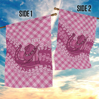 Alaka Hawaii Cowboy Palaka Motifs Personalised Garden Flag Paniolo Festival Puakenikeni Lei LT14 - Polynesian Pride