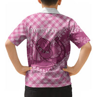 Alaka Hawaii Cowboy Palaka Motifs Personalised Kid Hawaiian Shirt Paniolo Festival Puakenikeni Lei LT14 - Polynesian Pride