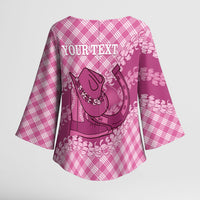 Alaka Hawaii Cowboy Palaka Motifs Personalised Kimono Sleeve Blouse Paniolo Festival Puakenikeni Lei LT14 - Polynesian Pride