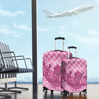 Alaka Hawaii Cowboy Palaka Motifs Personalised Luggage Cover Paniolo Festival Puakenikeni Lei LT14 - Polynesian Pride