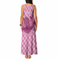 Alaka Hawaii Cowboy Palaka Motifs Personalised Tank Maxi Dress Paniolo Festival Puakenikeni Lei LT14 - Polynesian Pride