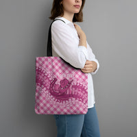 Alaka Hawaii Cowboy Palaka Motifs Personalised Tote Bag Paniolo Festival Puakenikeni Lei