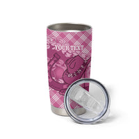 Alaka Hawaii Cowboy Palaka Motifs Personalised Tumbler Cup Paniolo Festival Puakenikeni Lei LT14 - Polynesian Pride