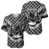 Eleele Hawaii Cowboy Palaka Motifs Personalised Baseball Jersey Paniolo Festival Puakenikeni Lei