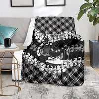 Eleele Hawaii Cowboy Palaka Motifs Personalised Blanket Paniolo Festival Puakenikeni Lei