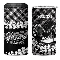 Eleele Hawaii Cowboy Palaka Motifs Personalised 4 in 1 Can Cooler Tumbler Paniolo Festival Puakenikeni Lei