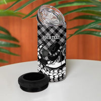 Eleele Hawaii Cowboy Palaka Motifs Personalised 4 in 1 Can Cooler Tumbler Paniolo Festival Puakenikeni Lei