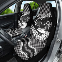 Eleele Hawaii Cowboy Palaka Motifs Personalised Car Seat Cover Paniolo Festival Puakenikeni Lei