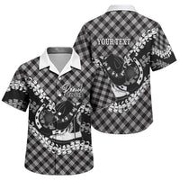 Eleele Hawaii Cowboy Palaka Motifs Personalised Family Matching Long Sleeve Bodycon Dress and Hawaiian Shirt Paniolo Festival Puakenikeni Lei