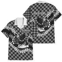 Eleele Hawaii Cowboy Palaka Motifs Personalised Family Matching Off Shoulder Maxi Dress and Hawaiian Shirt Paniolo Festival Puakenikeni Lei