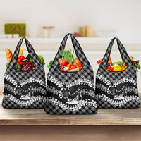Eleele Hawaii Cowboy Palaka Motifs Personalised Grocery Bag Paniolo Festival Puakenikeni Lei