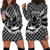 Eleele Hawaii Cowboy Palaka Motifs Personalised Hoodie Dress Paniolo Festival Puakenikeni Lei LT14 - Polynesian Pride