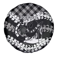 Eleele Hawaii Cowboy Palaka Motifs Personalised Spare Tire Cover Paniolo Festival Puakenikeni Lei