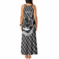 Eleele Hawaii Cowboy Palaka Motifs Personalised Tank Maxi Dress Paniolo Festival Puakenikeni Lei
