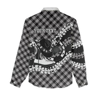 Eleele Hawaii Cowboy Palaka Motifs Personalised Women Casual Shirt Paniolo Festival Puakenikeni Lei LT14 - Polynesian Pride
