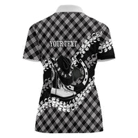 Eleele Hawaii Cowboy Palaka Motifs Personalised Women Polo Shirt Paniolo Festival Puakenikeni Lei LT14 - Polynesian Pride