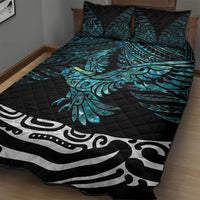 New Zealand Sulphur-crested Cockatoo Quilt Bed Set Aotearoa Maori Mix Paua Shell