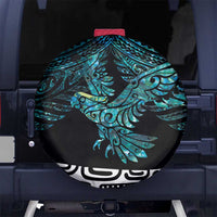 New Zealand Sulphur-crested Cockatoo Spare Tire Cover Aotearoa Maori Mix Paua Shell