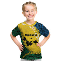 Malampa Province Kid T Shirt Vanuatu Map - Plumeria Flag Color