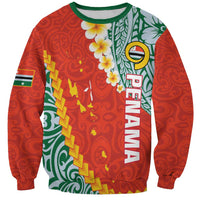 Penama Province Sweatshirt Vanuatu Map - Plumeria Flag Color