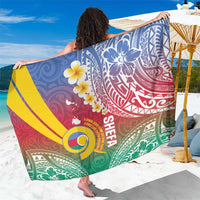 Shefa Province Sarong Vanuatu Pattern Map - Plumeria Flag Color