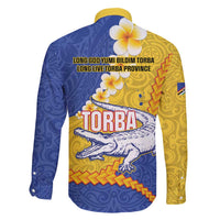 Torba Province Family Matching Short Sleeve Bodycon Dress and Hawaiian Shirt Vanuatu Pattern Crocodile - Plumeria Flag Color