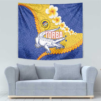 Torba Province Tapestry Vanuatu Pattern Crocodile - Plumeria Flag Color