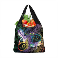 Personalized Polynesian Memorial Grocery Bag Dragonflies Appear When Angels Are Near