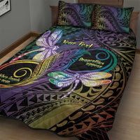 Personalized Polynesian Memorial Quilt Bed Set Dragonflies Appear When Angels Are Near