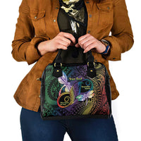 Personalized Polynesian Memorial Shoulder Handbag Dragonflies Appear When Angels Are Near