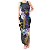 Personalized Polynesian Memorial Tank Maxi Dress Dragonflies Appear When Angels Are Near