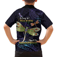 As Long As I Breathe You'll Be Remembered Family Matching Short Sleeve Bodycon Dress and Hawaiian Shirt Dragonflies Memorial - Polynesian Pattern LT14 - Polynesian Pride