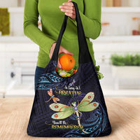 As Long As I Breathe You'll Be Remembered Grocery Bag Dragonflies Memorial - Polynesian Pattern