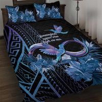 Polynesian Memorial Quilt Bed Set Hummingbirds Appear When Angels Are Near LT14