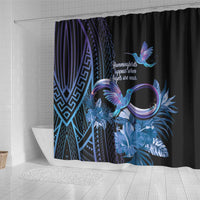 Polynesian Memorial Shower Curtain Hummingbirds Appear When Angels Are Near LT14
