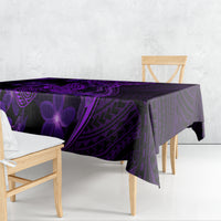 Purple Polynesia Shark Tattoo Tablecloth With Polynesian Plumeria LT14 - Polynesian Pride