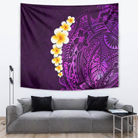 Purple Tropical Plumeria With Galaxy Polynesian Art Tapestry LT14 - Polynesian Pride