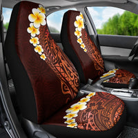 Red Tropical Plumeria With Galaxy Polynesian Art Car Seat Cover LT14 - Polynesian Pride