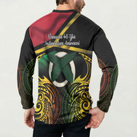 Vanuatu 1980 Button Sweatshirt Hapi 46 Yia Indipendens Anivesari LT14 - Polynesian Pride