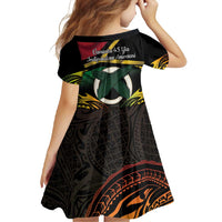 Vanuatu 1980 Family Matching Long Sleeve Bodycon Dress and Hawaiian Shirt Hapi 46 Yia Indipendens Anivesari LT14 - Polynesian Pride