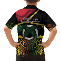 Vanuatu 1980 Family Matching Puletasi and Hawaiian Shirt Hapi 46 Yia Indipendens Anivesari LT14 - Polynesian Pride