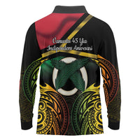 Vanuatu 1980 Long Sleeve Polo Shirt Hapi 45 Yia Indipendens Anivesari