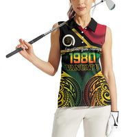 Vanuatu 1980 Women Sleeveless Polo Shirt Hapi 45 Yia Indipendens Anivesari