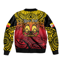 Personalised Marquesas Islands Bomber Jacket Tiki Polynesian Marquesan Pattern LT14 - Polynesian Pride