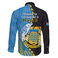 Tuvalu Independence Day Family Matching Mermaid Dress and Hawaiian Shirt Manuia te tutokotasi o Tuvaluan Dolphin Tattoo LT14 - Polynesian Pride