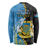 Tuvalu Independence Day Long Sleeve Shirt Manuia te tutokotasi o Tuvaluan Dolphin Tattoo LT14 - Polynesian Pride